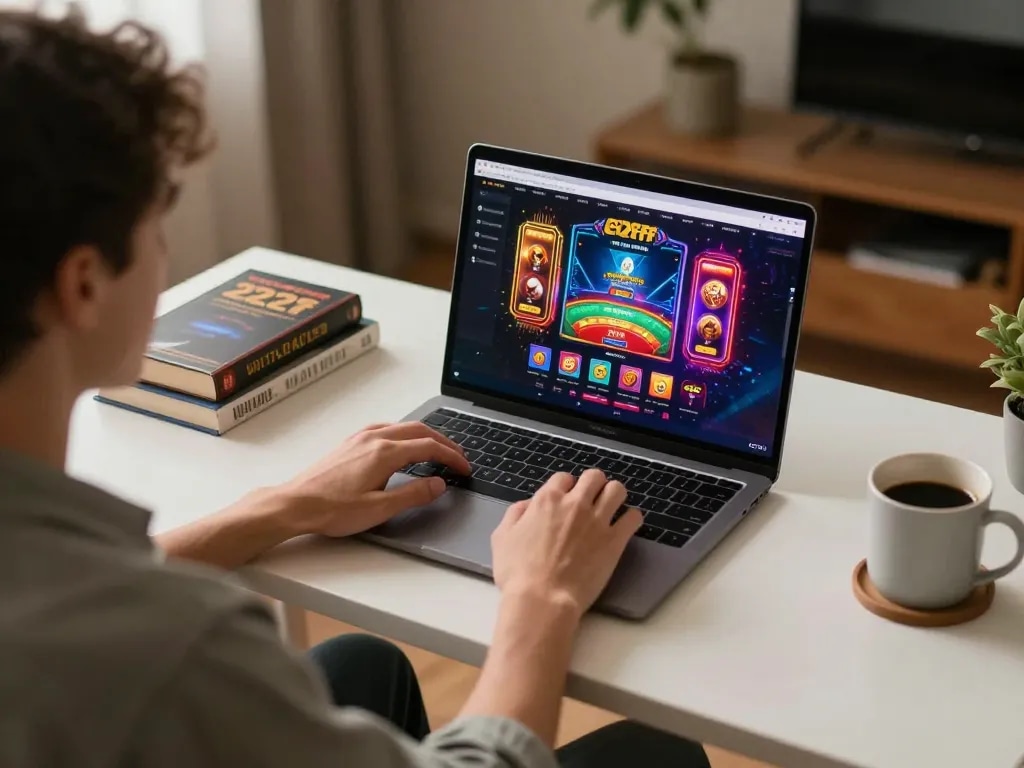 Player enjoying an engaging gaming session on 22ff online platform with vibrant graphics