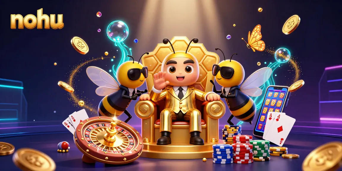 Engage with the thrilling world of gambling at nohu featuring a bumblebee mob boss in a dynamic casino scene.