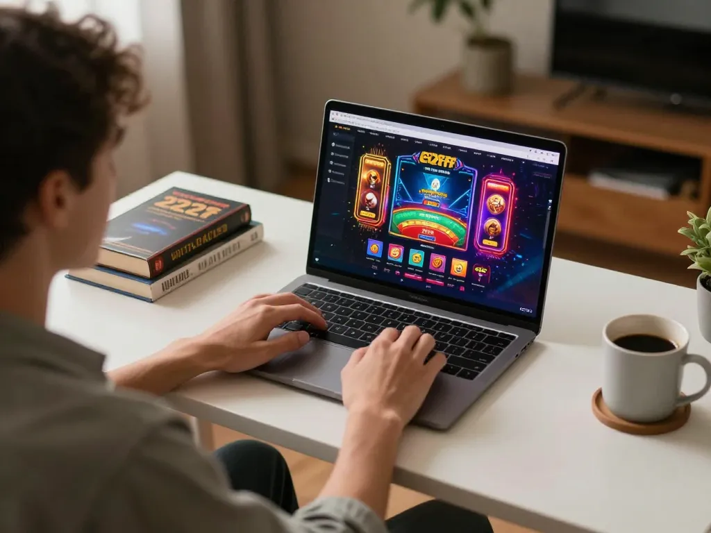 Player enjoying an engaging gaming session on 22ff online platform with vibrant graphics