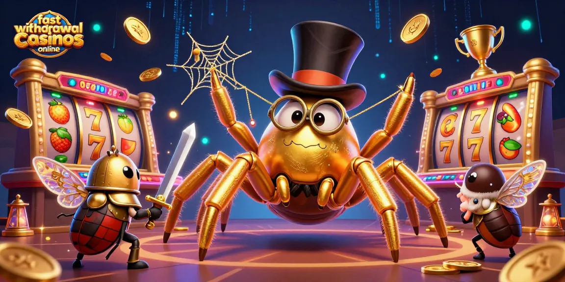 Experience fast withdrawal casinos online with vibrant casino characters and action-filled elements in a dynamic scene.