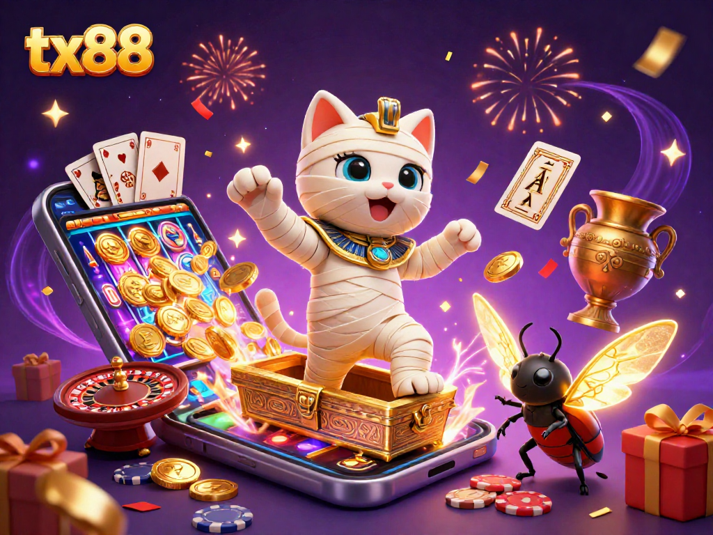 Experience winning adventures at tx88 with a colorful slot game among Egyptian treasures.