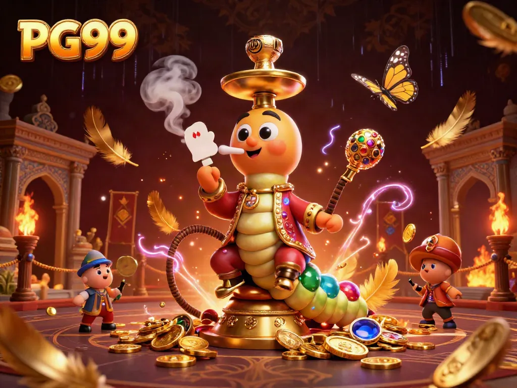 Experience PG99 with a vibrant casino-themed scene featuring unique 3D characters and dynamic gambling elements.