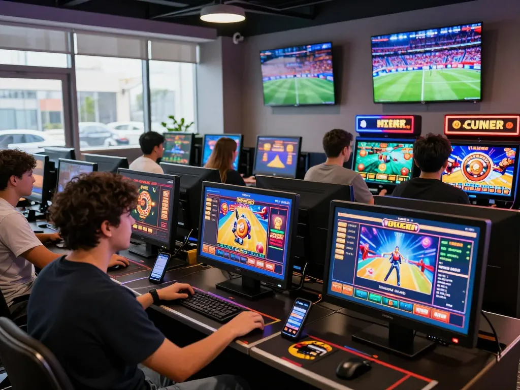 Exciting nk88 online casino scene with diverse games and engaging players.