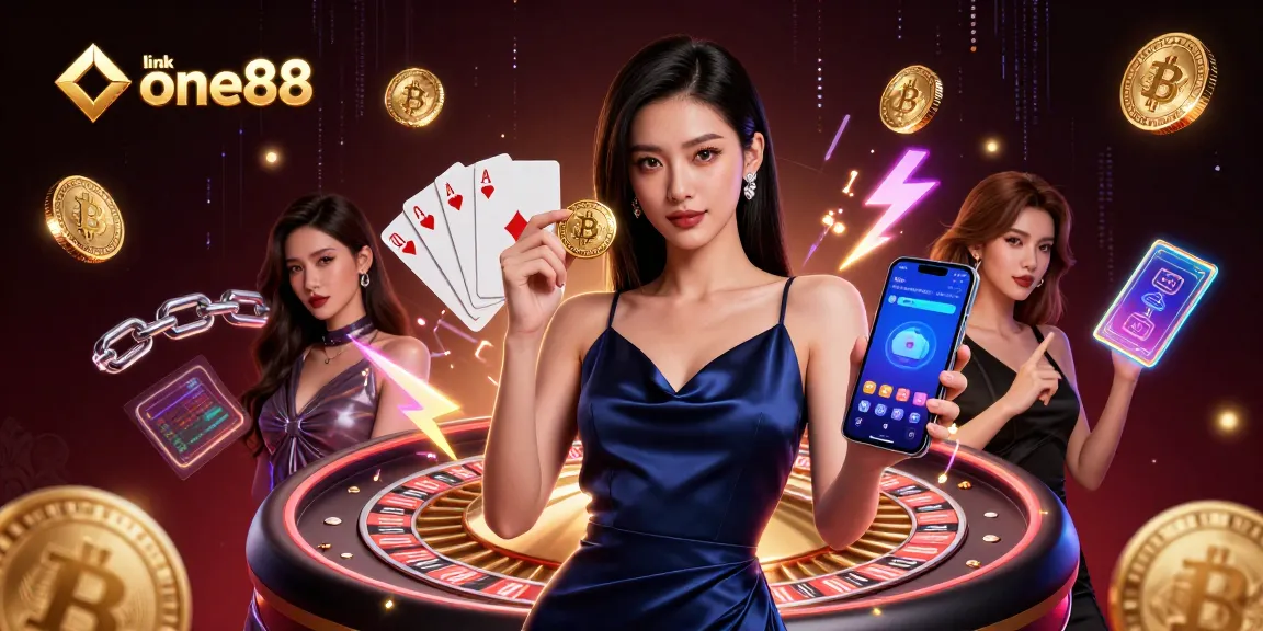 Engage with link one88 at the casino—explore vibrant gaming elements and neon visuals.