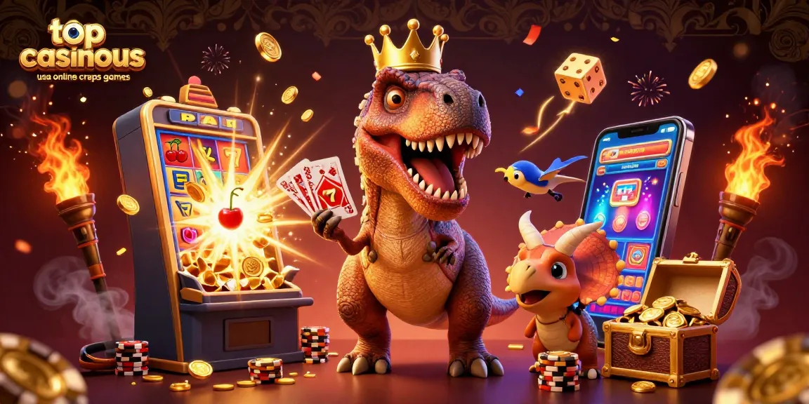 Engage with the top casinous usa online craps games showcasing a vibrant 3D casino scene full of action and excitement.