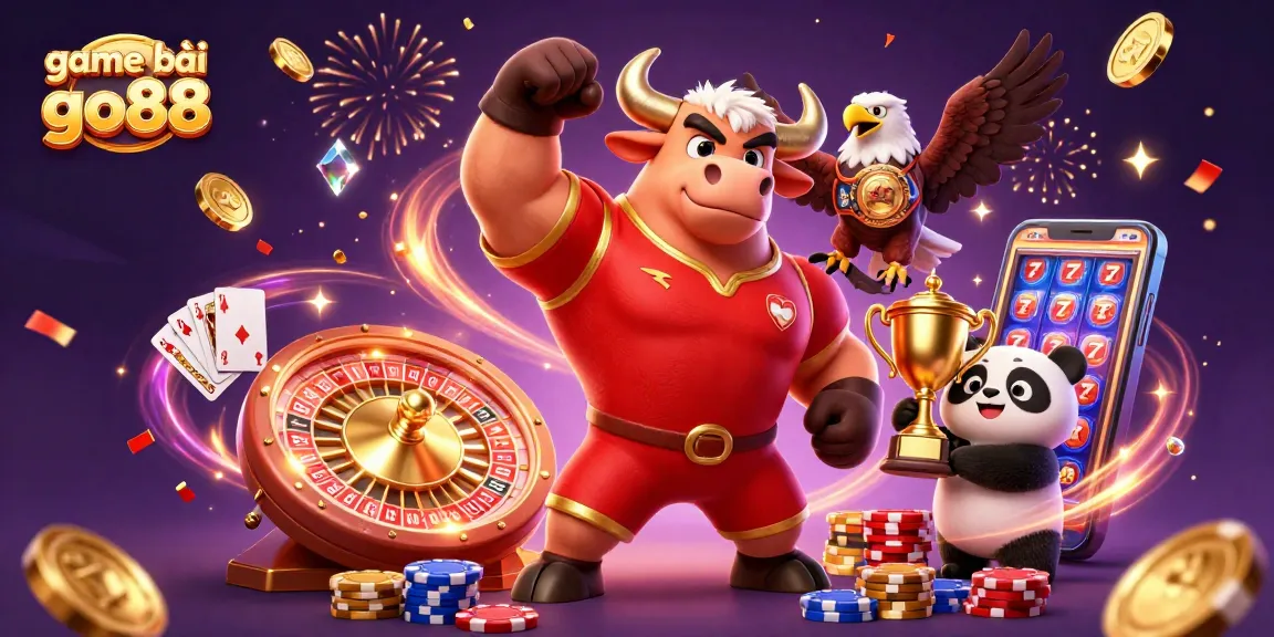 Experience game bài go88 excitement with vibrant characters, coins, and casino themes in captivating 3D!