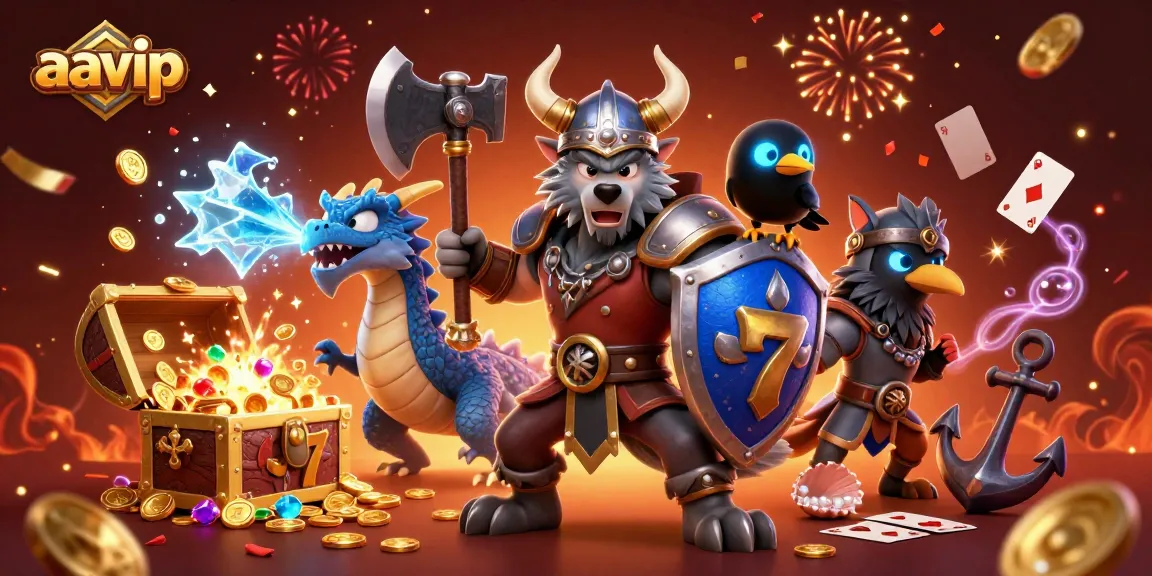 Aavip casino players enjoy thrilling moments with vibrant slot reels and golden treasures.