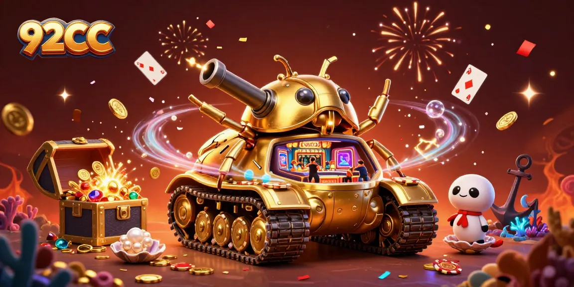 Experience excitement at 92CC with our vibrant casino scene bursting with treasure and fun!