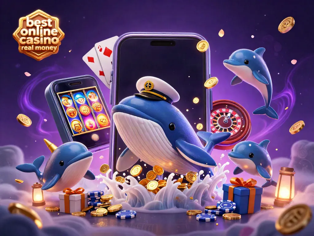 Join the thrill at the best online casino real money with an exciting sea of coins and playful characters.
