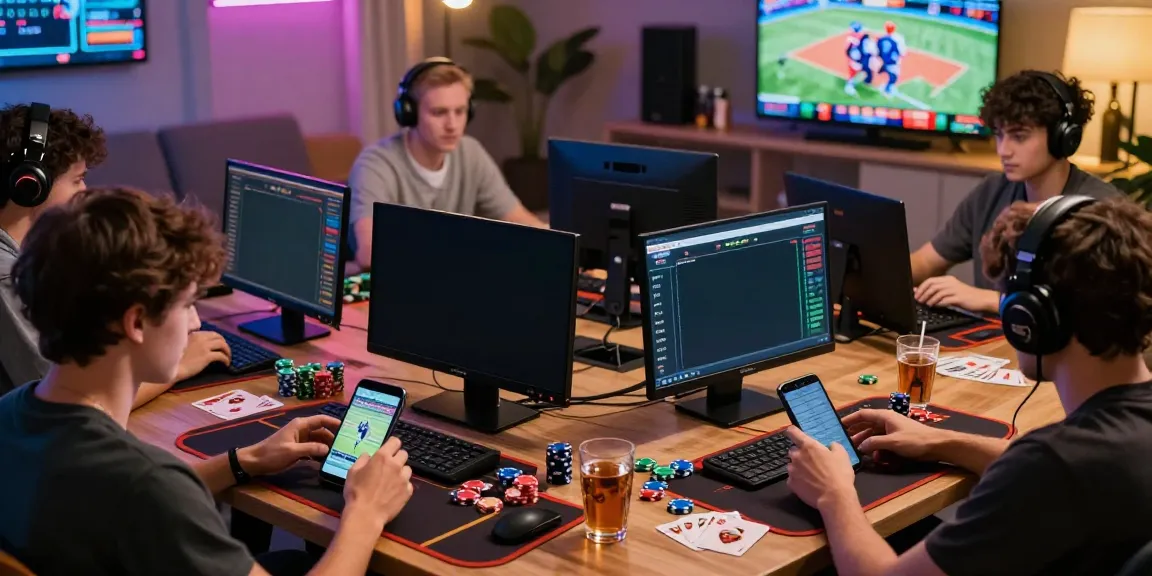 Engaging online betting scene showcasing players at home using https://ku88v1.com/ for sports and casino games.
