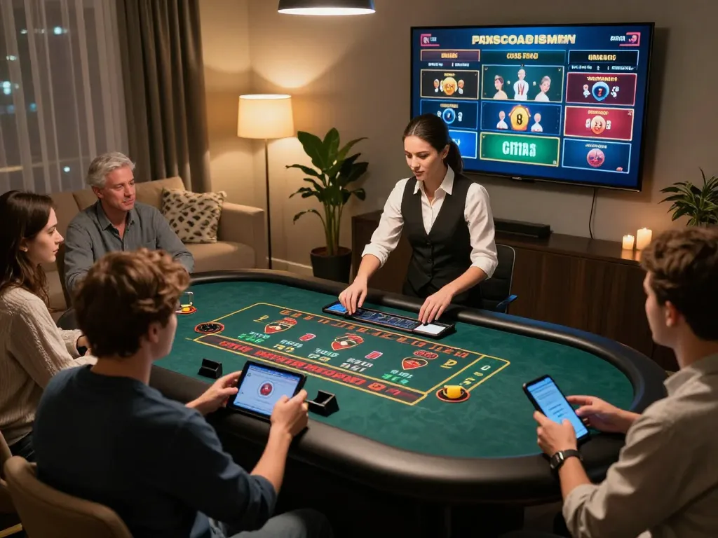 F8 BET players engaging in a live dealer game online with strategic gameplay.