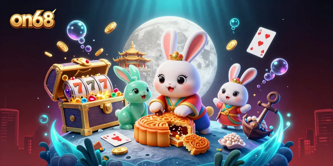 Enjoy playing at on68 with exciting slots, lively poker games, and vibrant casino elements in a captivating scene.