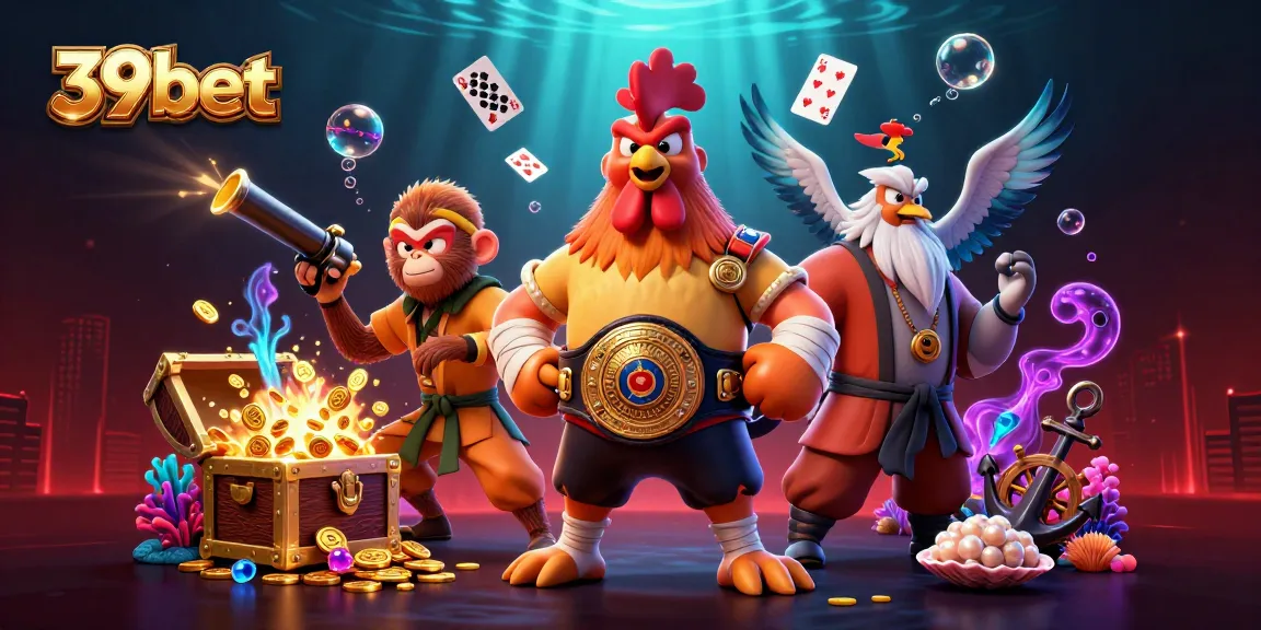 Engage with fierce 39bet characters in an exciting casino-themed illustration featuring dynamic action and vibrant visuals.