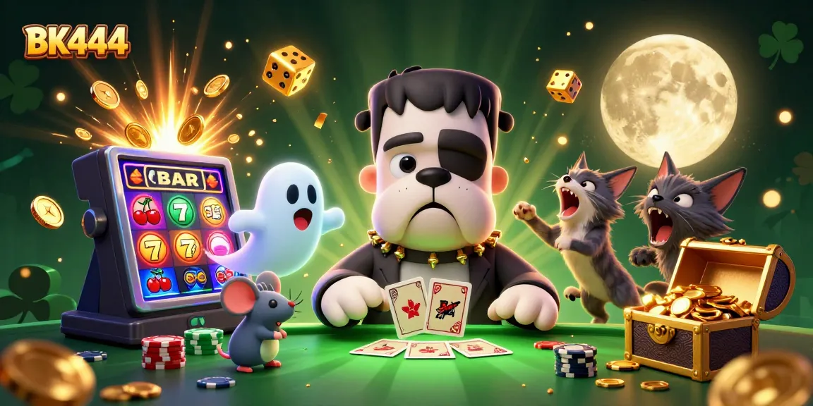 Play exciting games at BK444, featuring vibrant characters and thrilling casino elements.