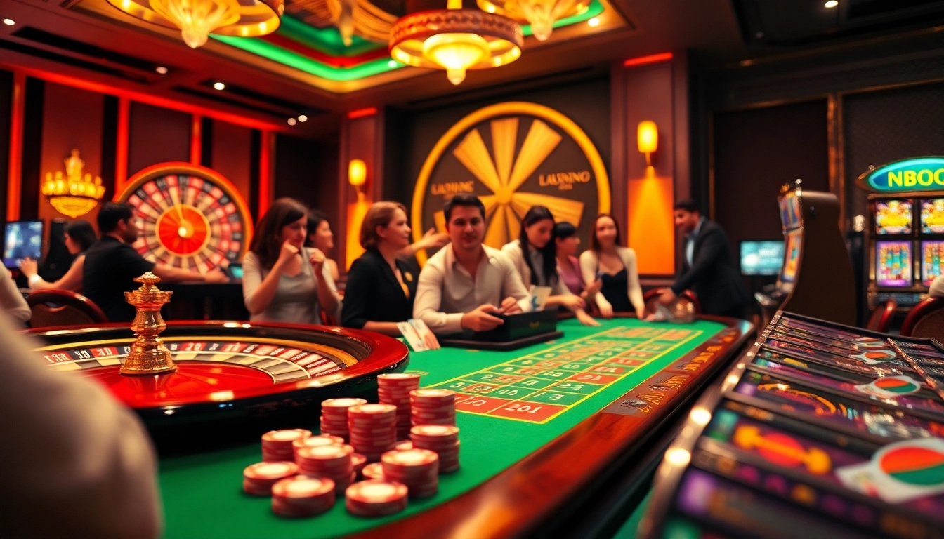 Exciting online gambling scene featuring a casino table and vibrant chips on https://nk88.diy/.
