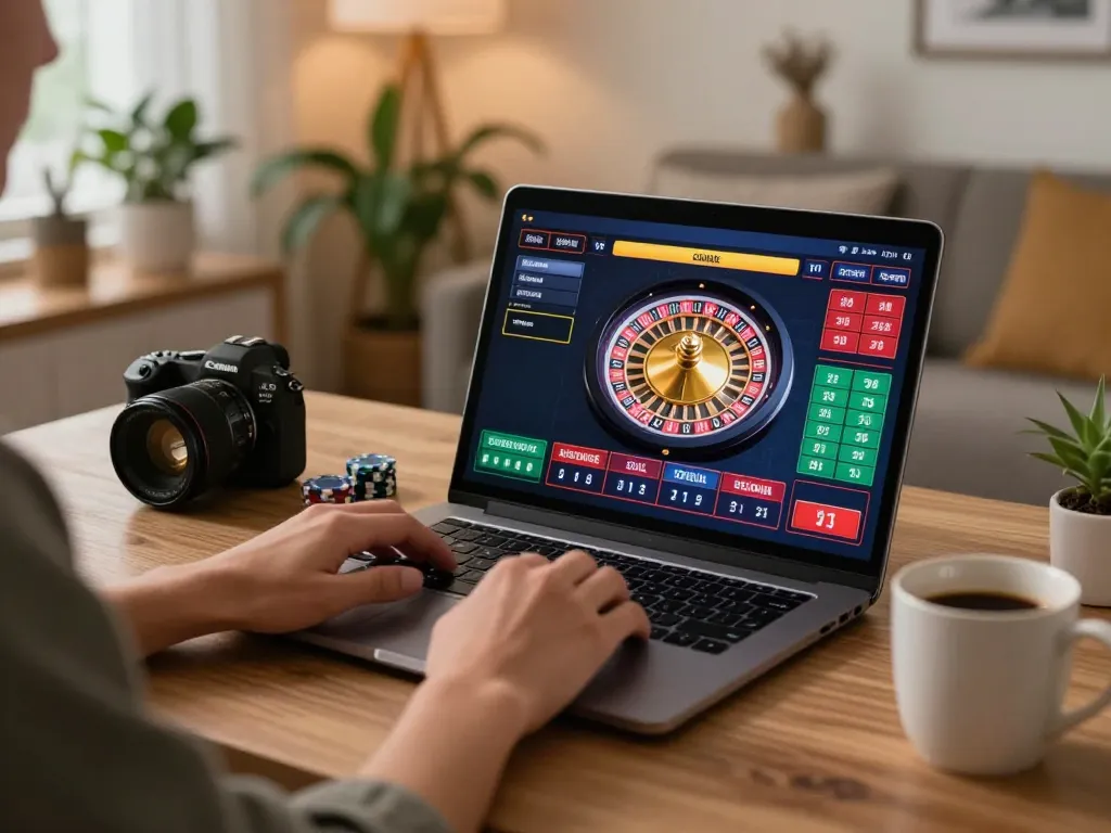Engaging player at home using tr88.com app for exciting online casino roulette games