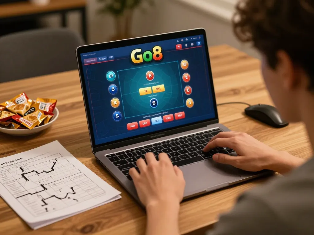 Engaging online gameplay with Go8 game interface, showcasing intense gaming and strategy.
