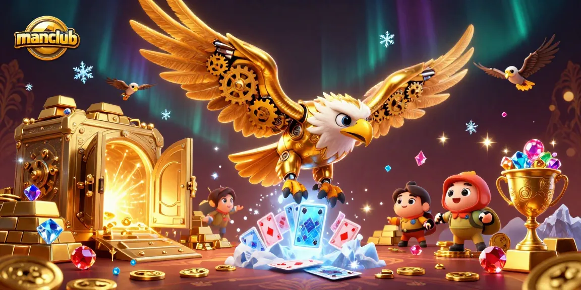 Experience thrilling gameplay at Manclub with vibrant holographic cards and rich treasure