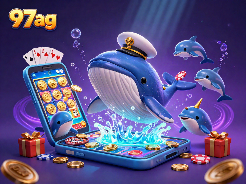 Engage with 97ag for winning casino fun with a vibrant underwater scene featuring exciting game elements.