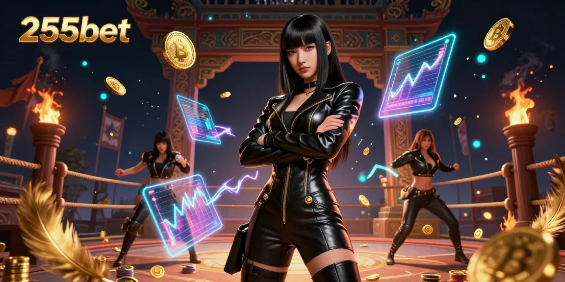 Ganhe muito na 255bet com uma cena envolvente de uma mulher asiática jogando em uma atmosfera emocionante de cassino online.