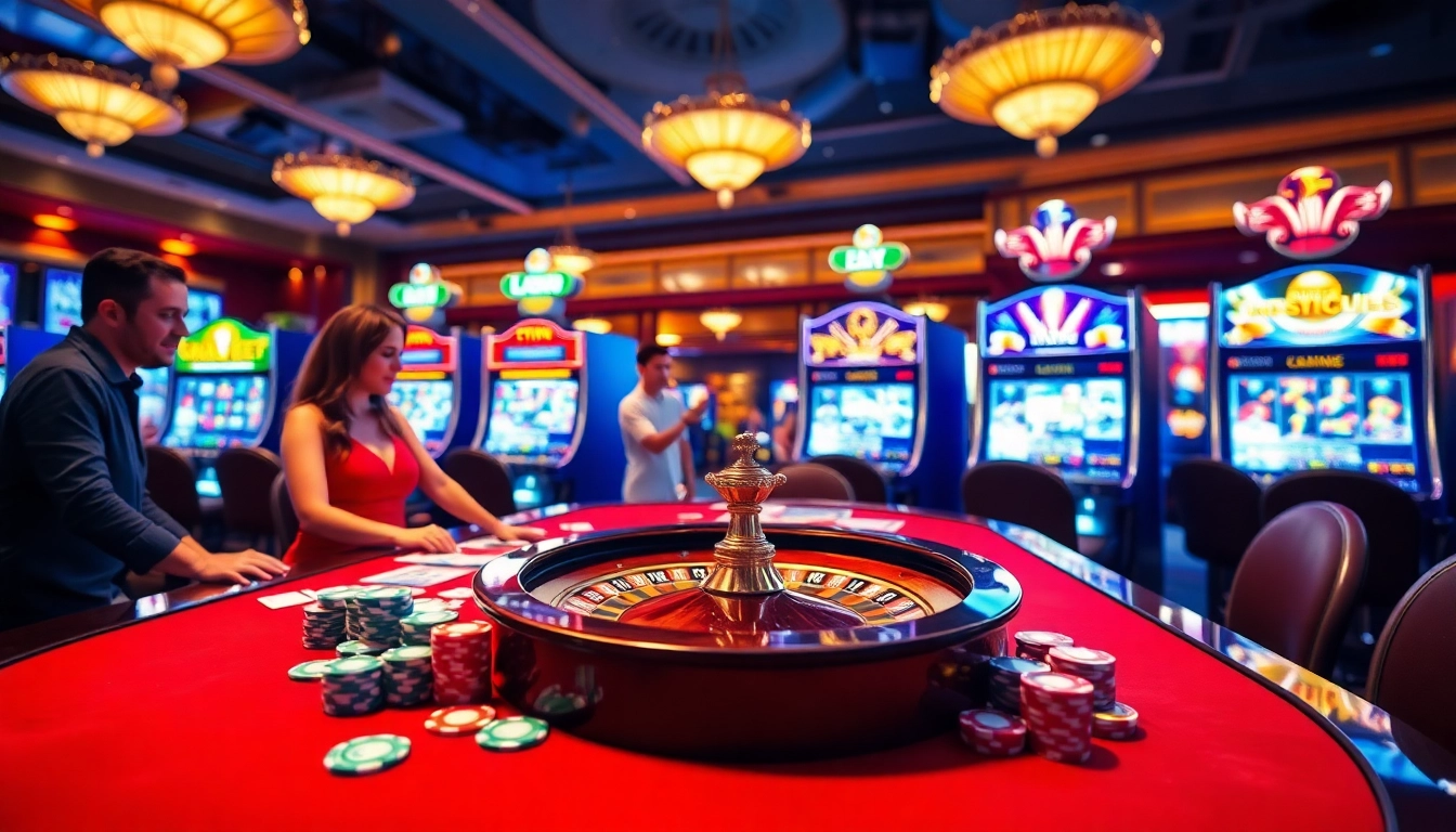 Exciting poker action on lc88 com showcasing vibrant casino atmosphere.